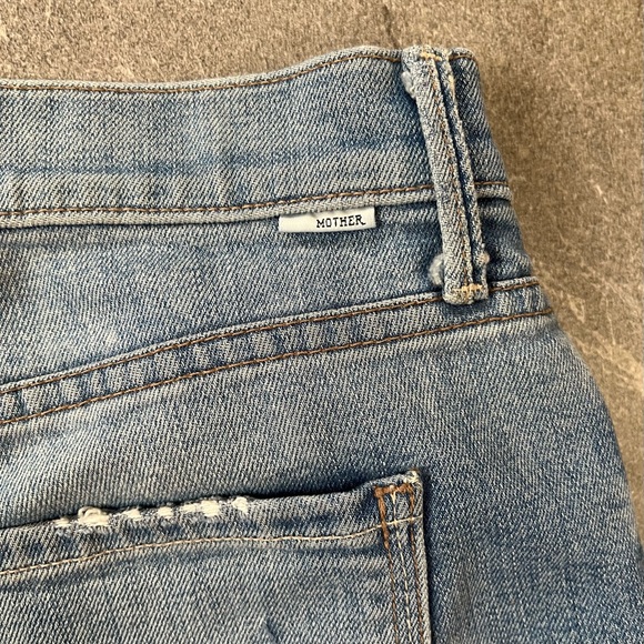 💙 Mother The Dropout Tourist Trap Size 24 Boyfriend Jeans Medium Wash - Picture 7 of 15